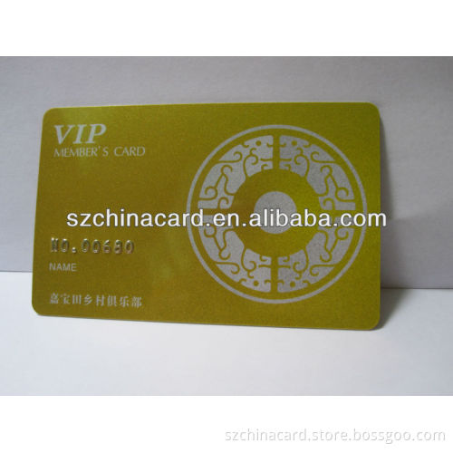 Plastic PVC Gold VIP Gift Cards